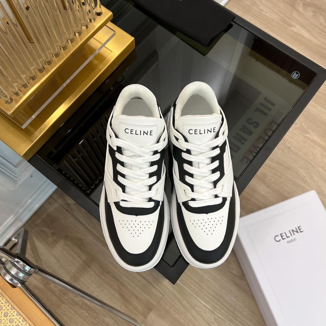 Celine CT-07 Celine Trainer Niedriger Schnür-Sneaker aus Kalbsleder - EUR FASHION