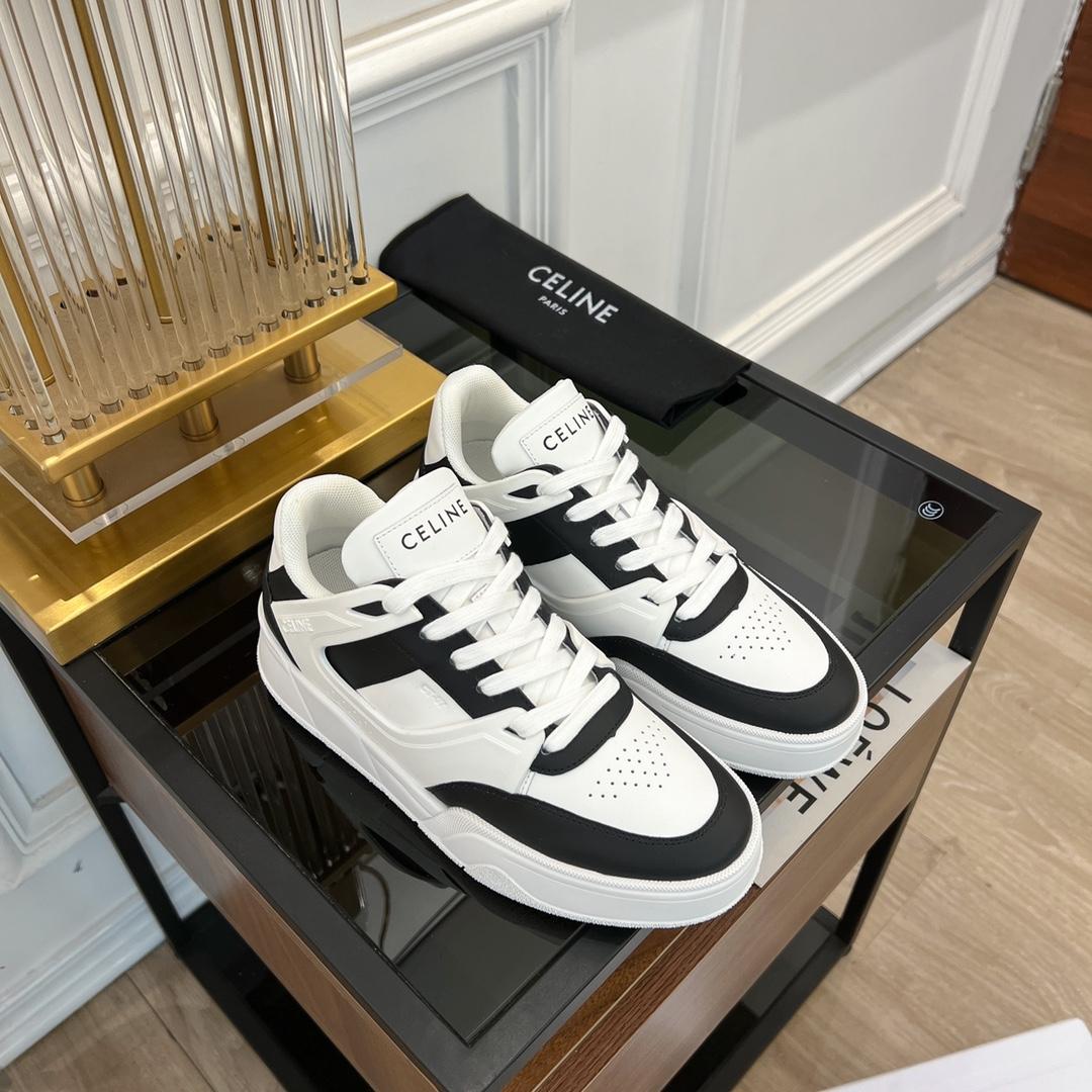 Celine CT-07 Celine Trainer Niedriger Schnür-Sneaker aus Kalbsleder - EUR FASHION