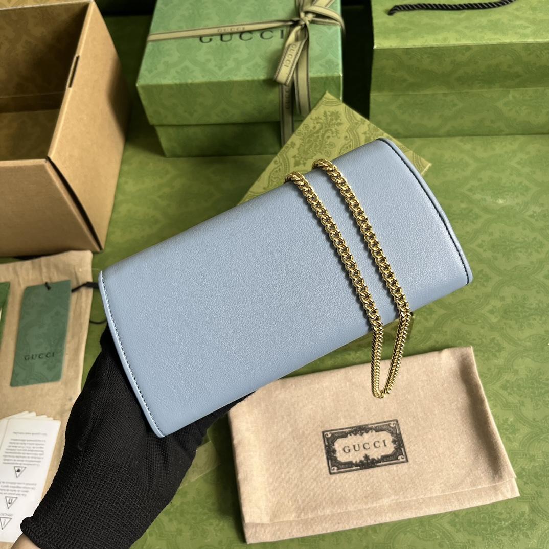 Gucci Blondie Continental Kettenbrieftasche (21 x 10,5 cm) - EUR FASHION