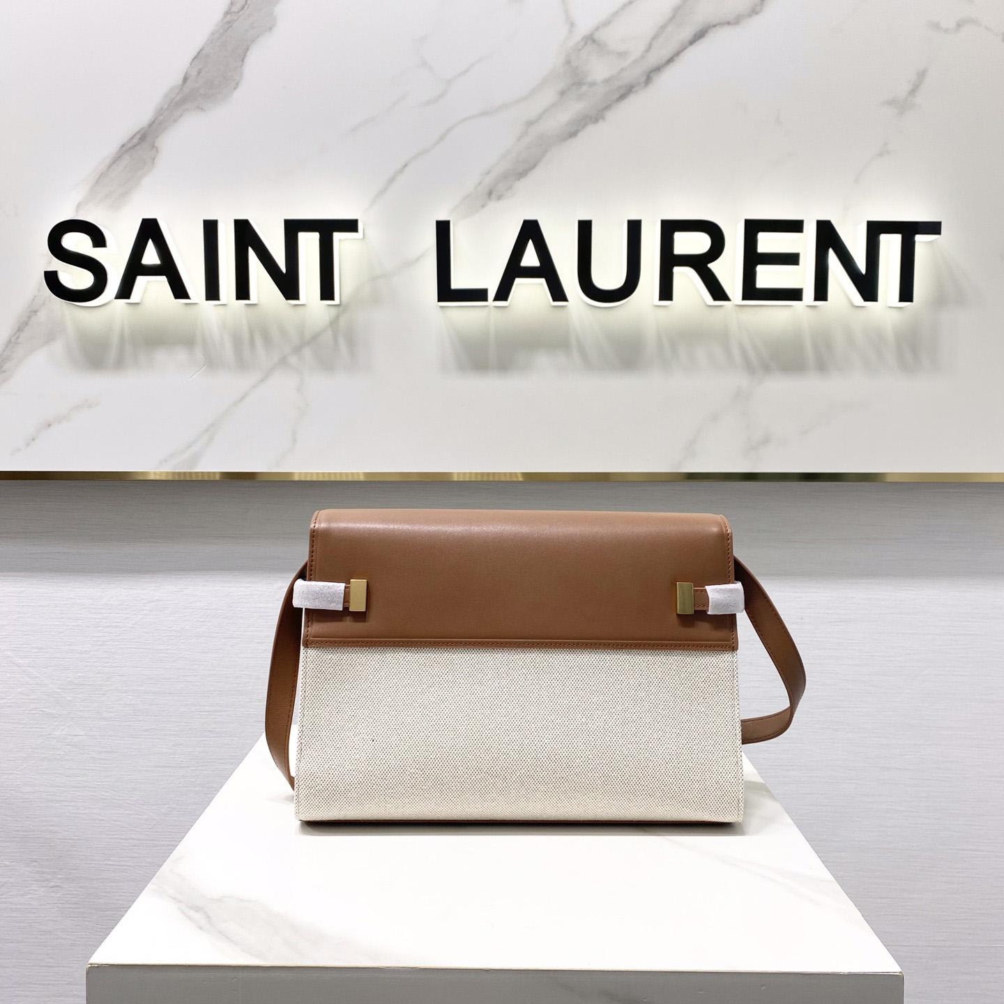 Saint Laurent Manhattan Umhängetasche aus Canvas und Leder - EUR FASHION