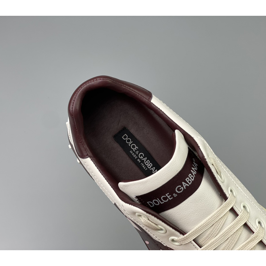 Dolce & Gabbana Portofino-Sneaker aus Kalbsleder mit DG-Logo - EUR FASHION