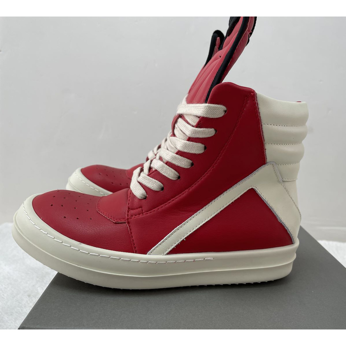 Rote Geobasket-High-Top-Sneaker von Rick Owens - EUR FASHION