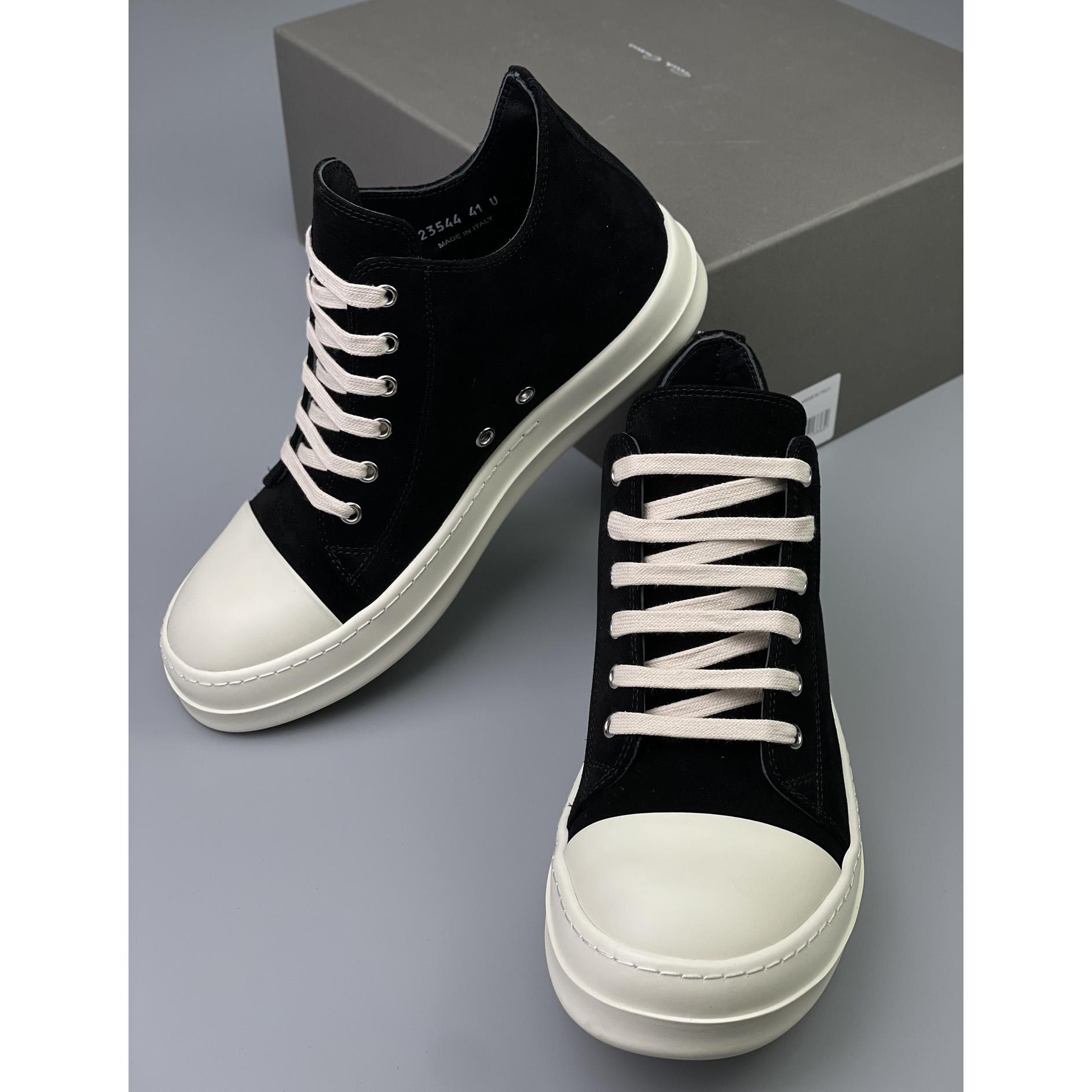 Niedrige Ledersneaker von Rick Owens - EUR FASHION