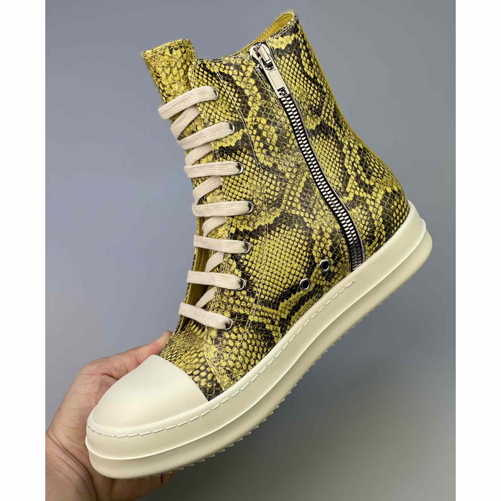 Rick Owens Python-Leder-Sneaker - EUR FASHION