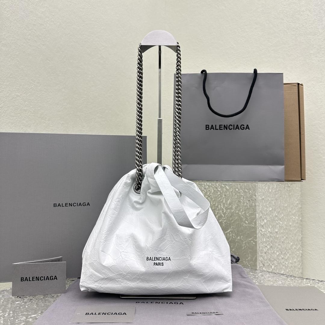 Balenciaga Crush Small Tote Bag für Damen in optischem Weiß - EUR FASHION