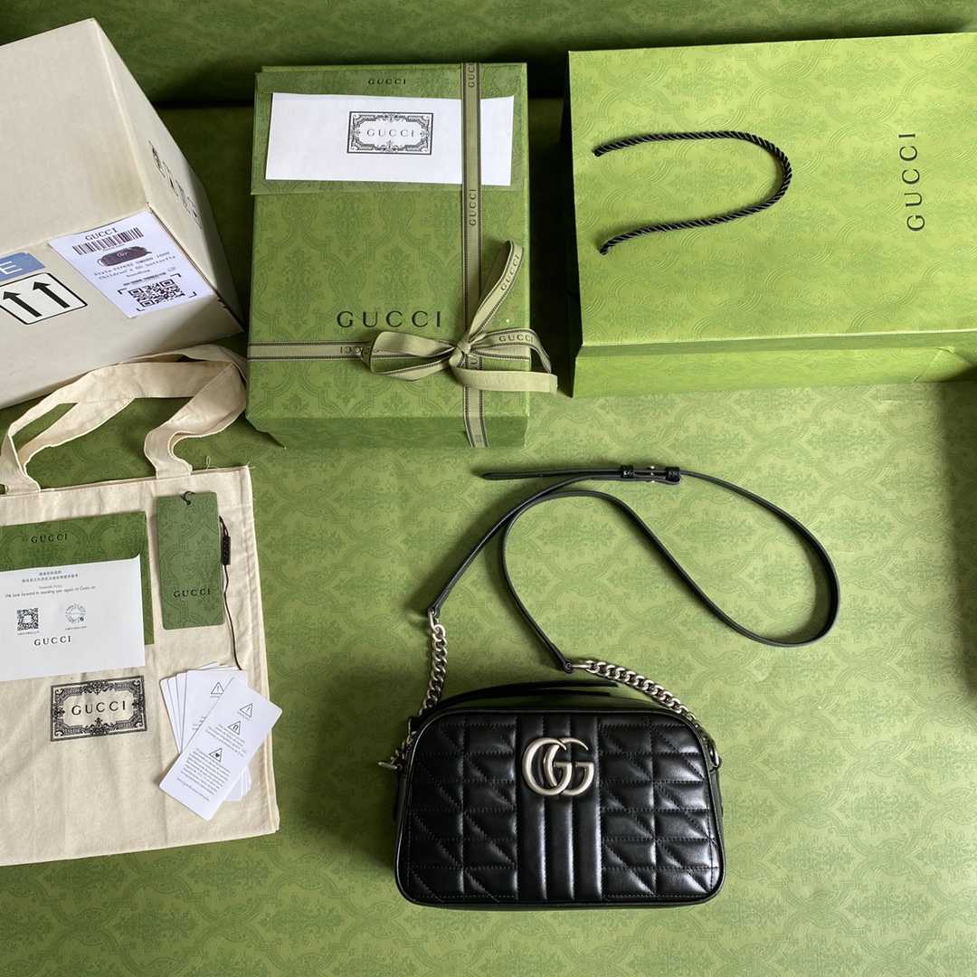 Gucci GG Marmont Kleine Umhängetasche (24-12-7 cm) - EUR FASHION