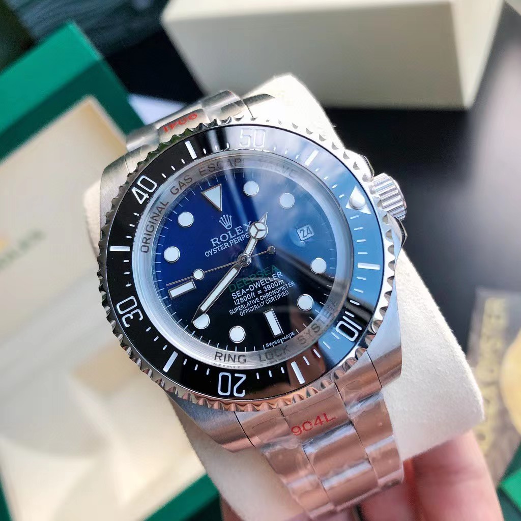 Rolex Herrenuhr Sea-Dweller Deep Sea James Cameron Edition aus Edelstahl mit 44 mm tiefblauem Punkt-Zifferblatt - EUR FASHION