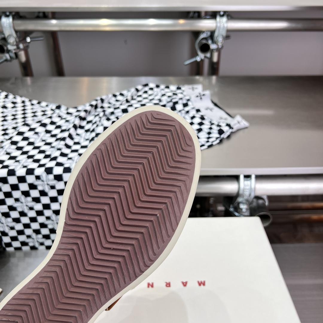Marni Brown Mary Jane-Sneaker aus Nappaleder - EUR FASHION