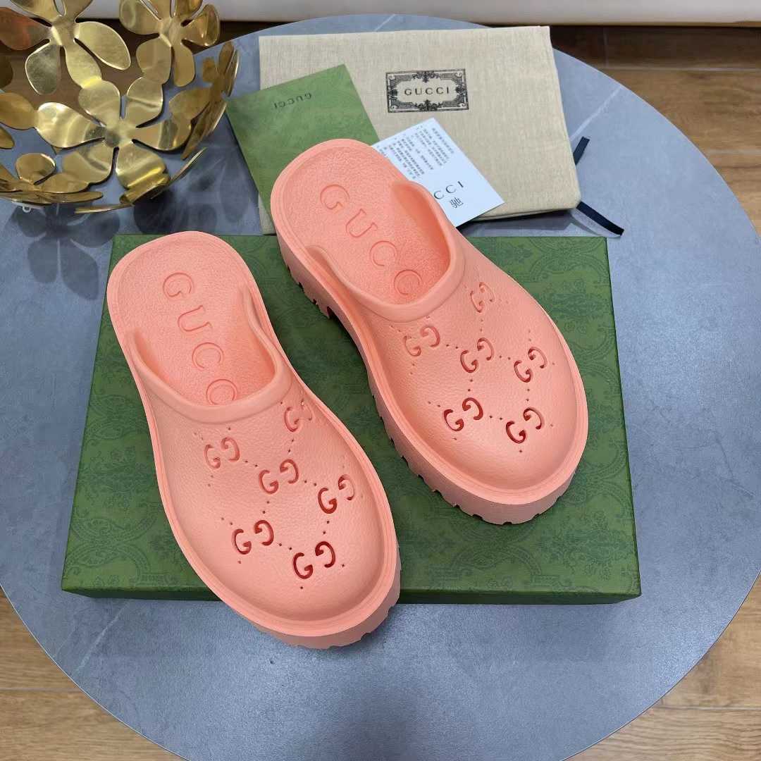 Gucci rosa Gummi-Pantoletten - EUR FASHION
