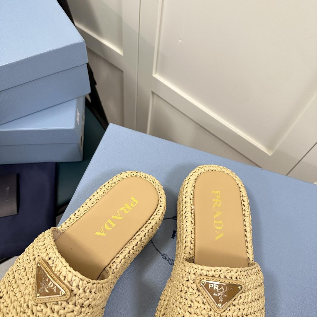 Prada Häkel-Flatform-Slides - EUR FASHION