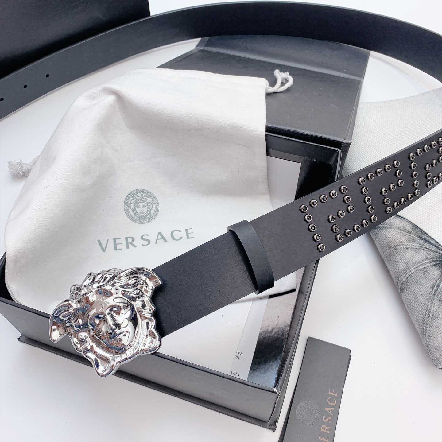 Versace Medusa Ledergürtel 40 mm - EUR FASHION