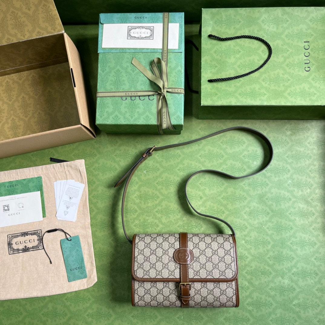 Gucci GG Messenger Bag mit ineinandergreifendem G (25,4–17–7,8 cm) - EUR FASHION
