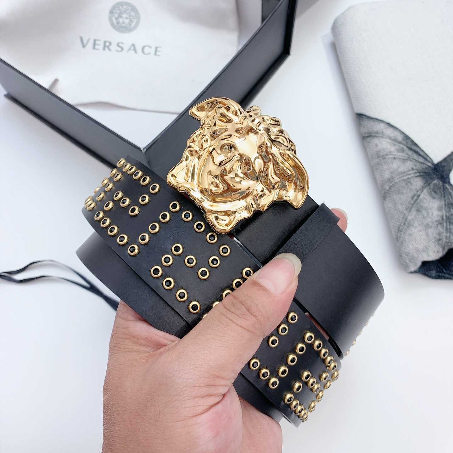 Versace Medusa Ledergürtel 40 mm - EUR FASHION