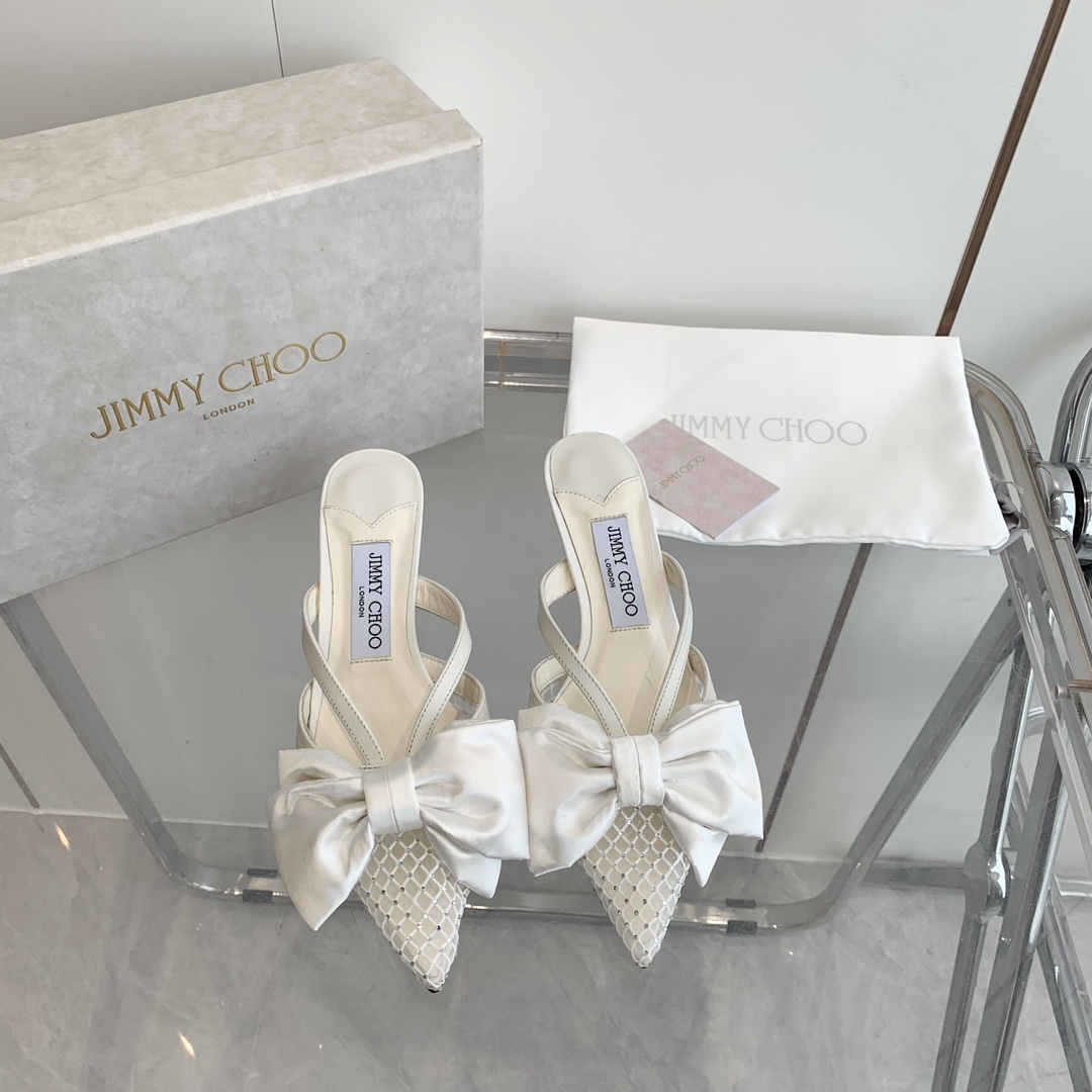 Jimmy Choo Flaca 50 mm Leder-Mules mit Schleifendetail - EUR FASHION