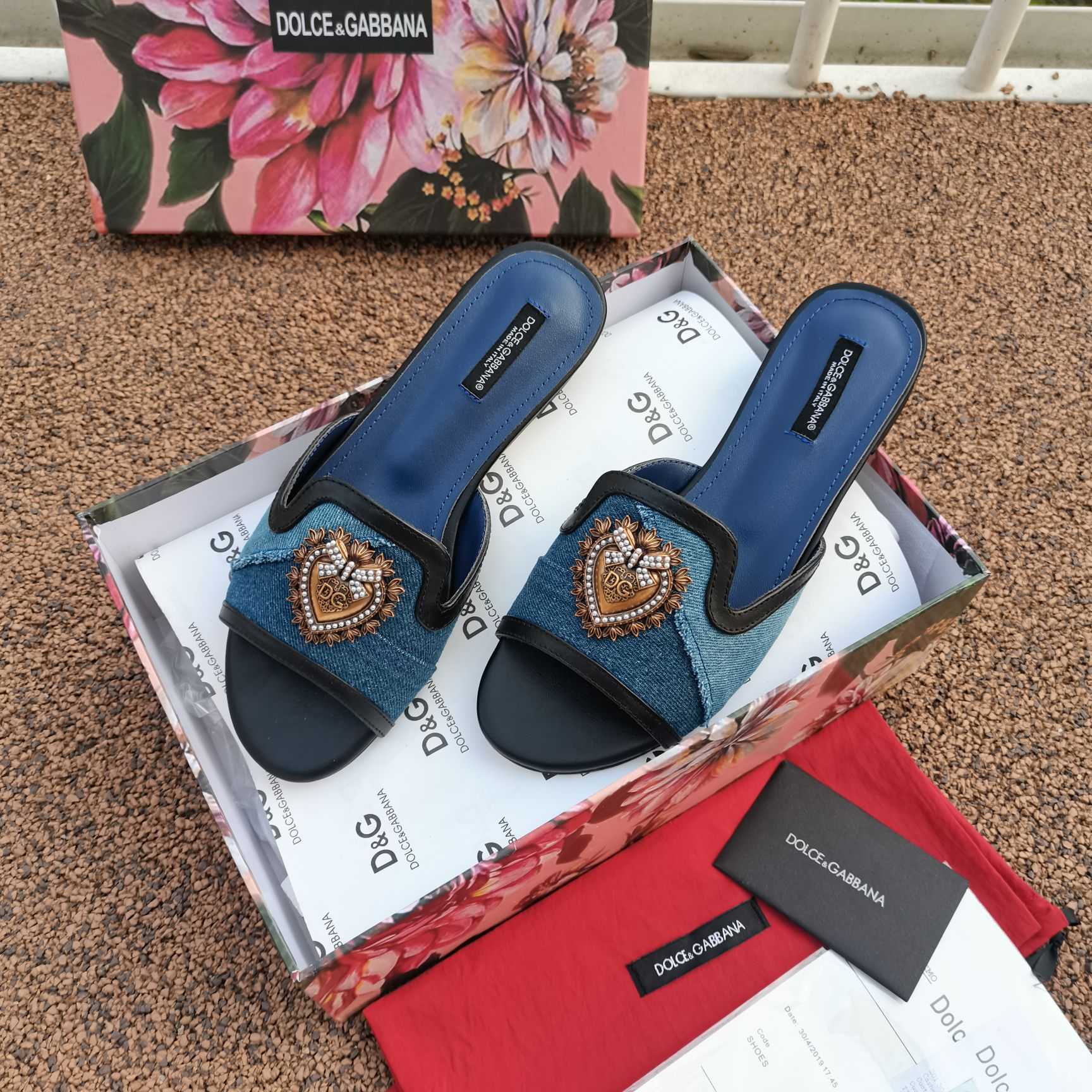 Flache Slip-on-Sandalen von Dolce & Gabbana - EUR FASHION