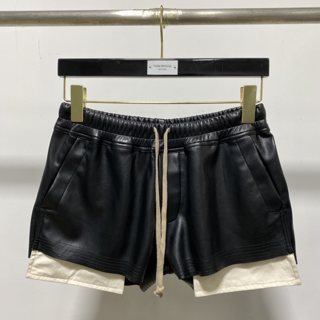 Rick Owens Schwarze Boxershorts aus Leder - EUR FASHION