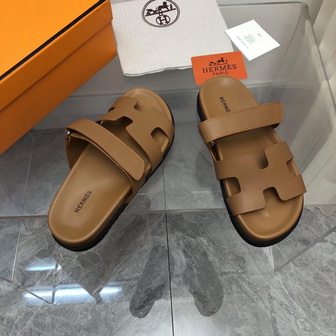 Hermes authentifiziertes Chypre-Sandalenleder - EUR FASHION