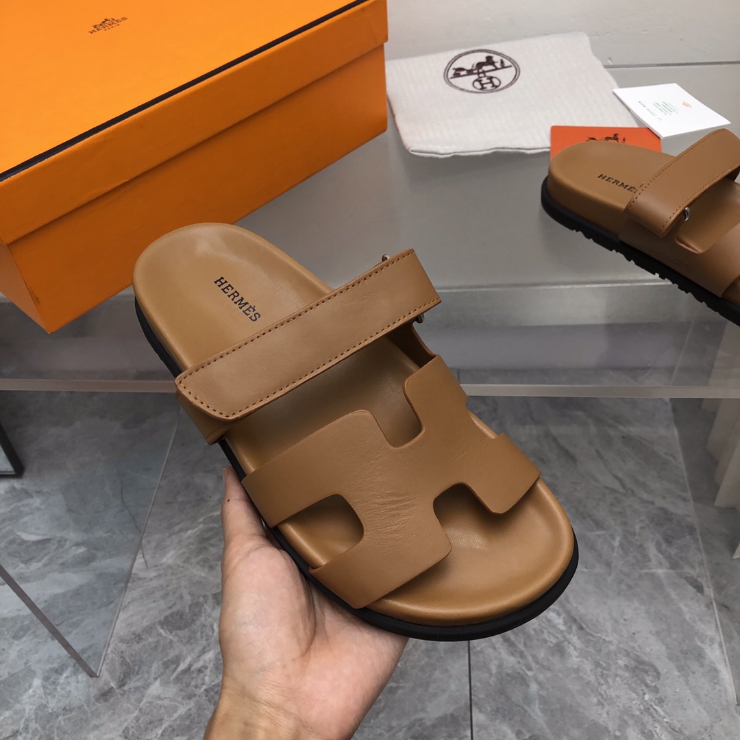 Hermes authentifiziertes Chypre-Sandalenleder - EUR FASHION