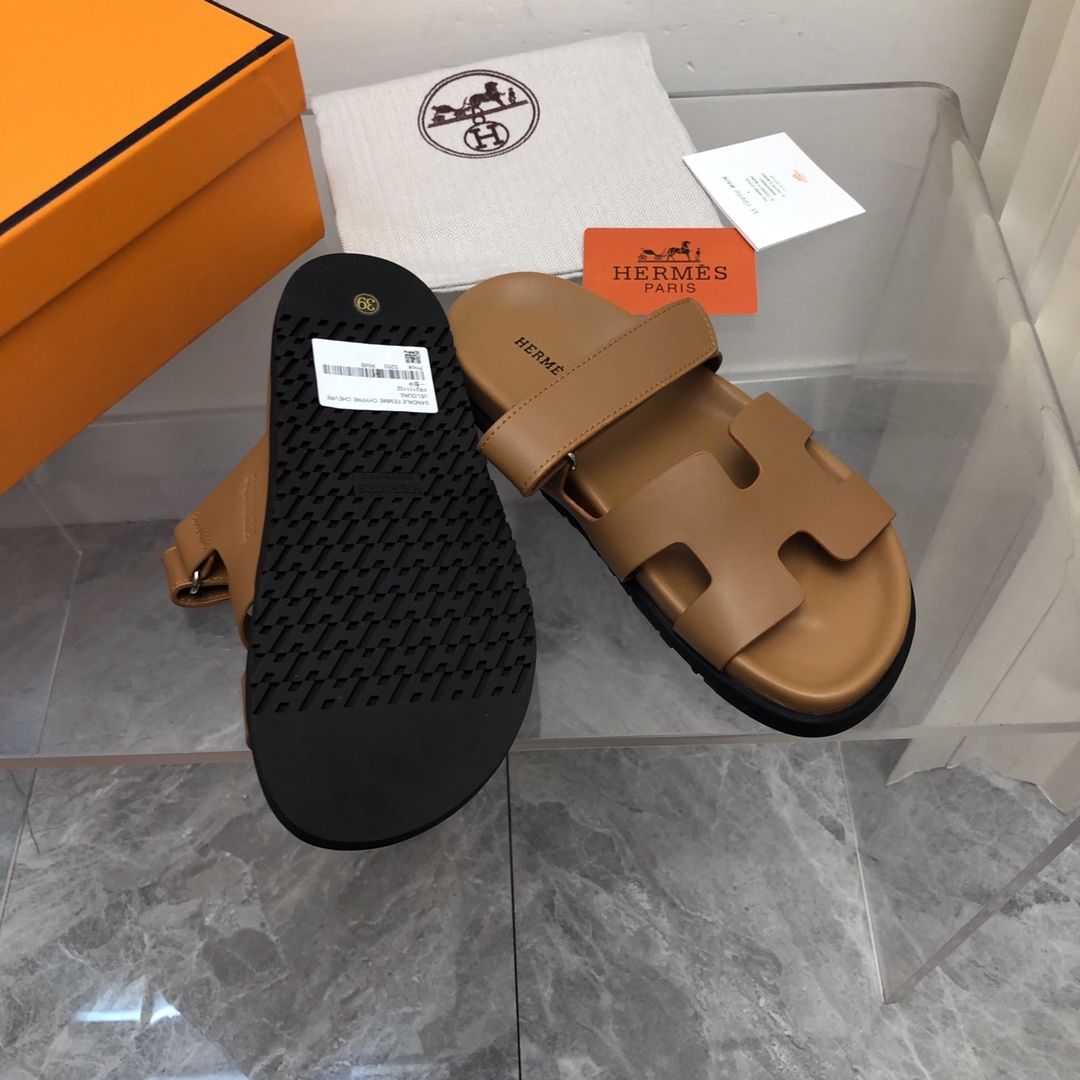 Hermes authentifiziertes Chypre-Sandalenleder - EUR FASHION