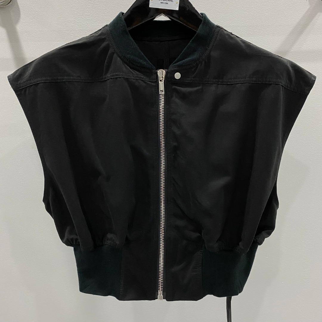 Rick Owens Drkshdw Schwarze ärmellose, kurze Bomberjacke - EUR FASHION