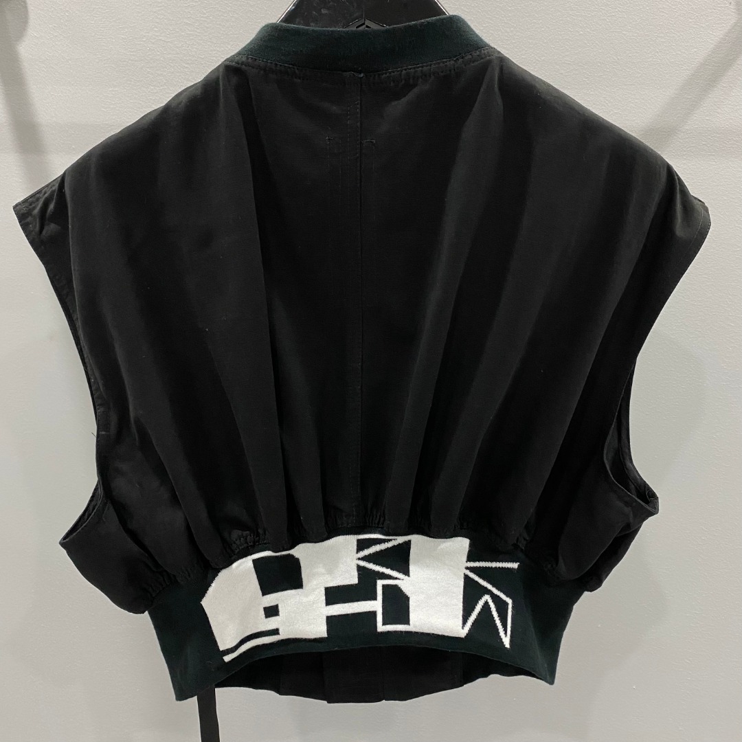 Rick Owens Drkshdw Schwarze ärmellose, kurze Bomberjacke - EUR FASHION