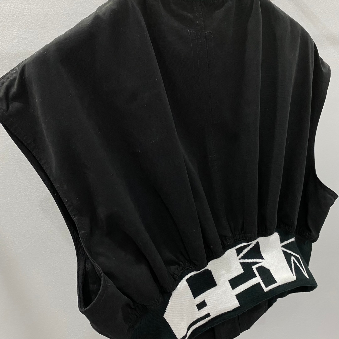 Rick Owens Drkshdw Schwarze ärmellose, kurze Bomberjacke - EUR FASHION