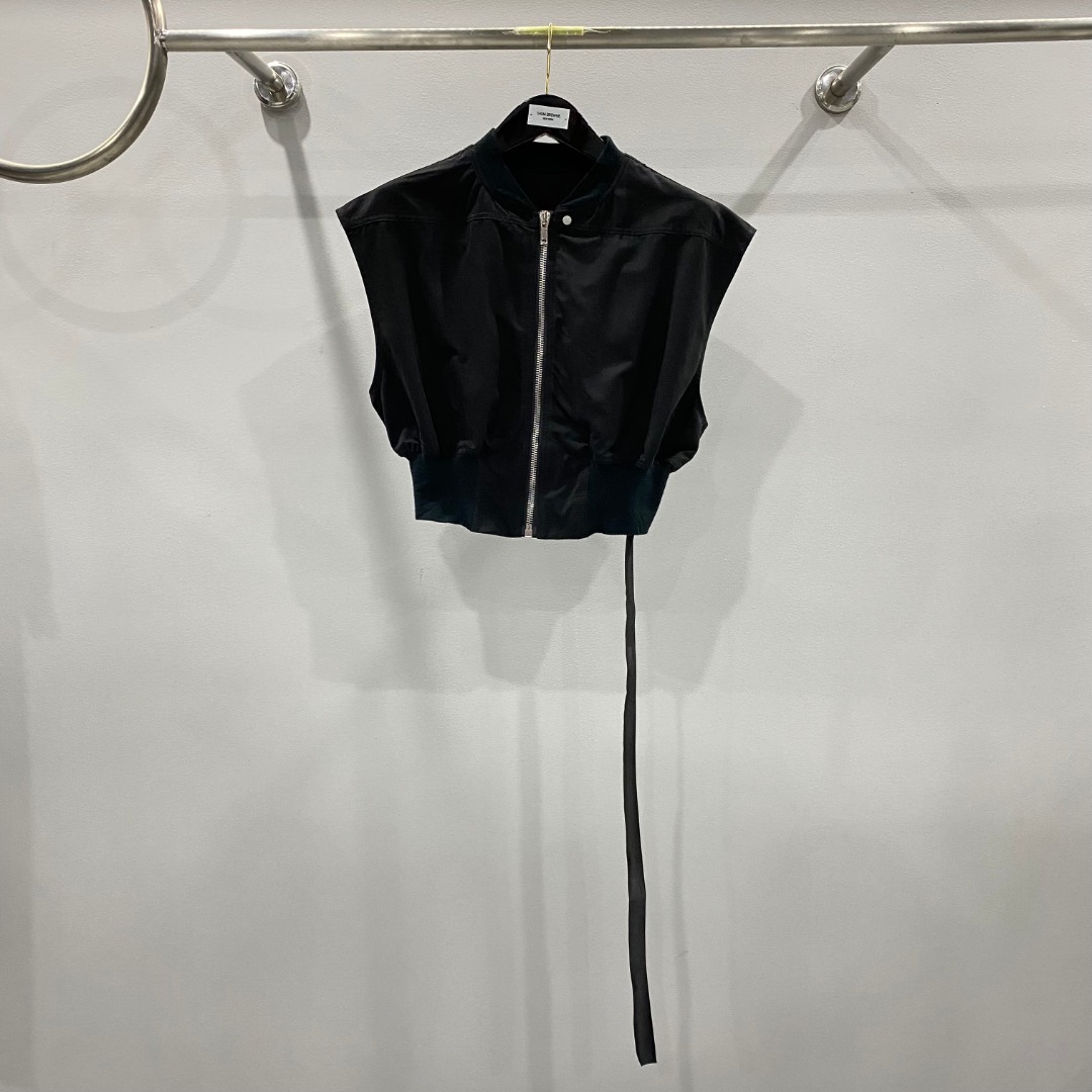 Rick Owens Drkshdw Schwarze ärmellose, kurze Bomberjacke - EUR FASHION