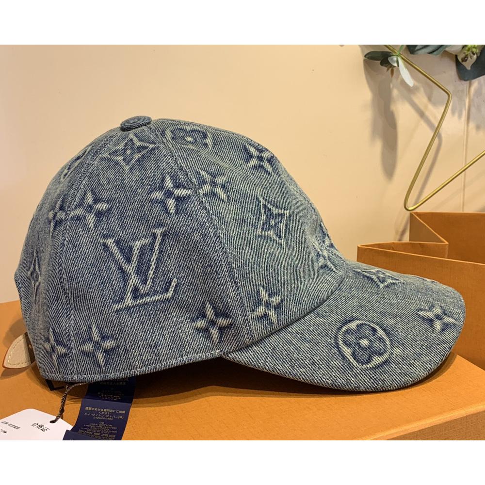 Kappe aus gewaschenem Louis Vuitton-Monogramm-Denim - EUR FASHION