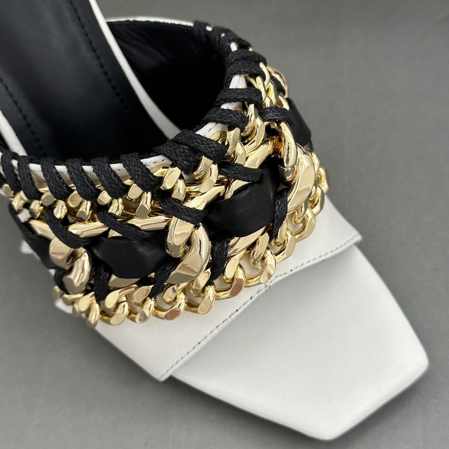 Balmain Pumps mit Kettengliederdetail, 110 mm - EUR FASHION