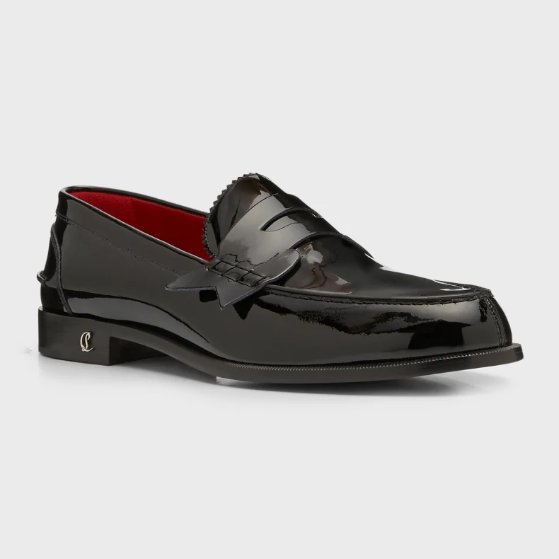 Christian Louboutin Herren-Penny-Loafer „No Penny“ aus Lackleder - EUR FASHION