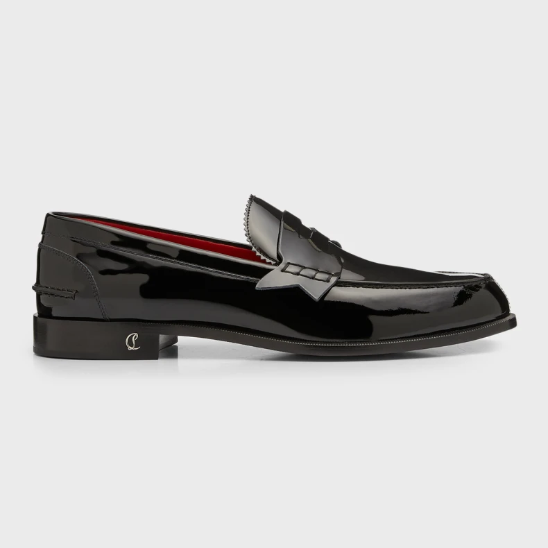 Christian Louboutin Herren-Penny-Loafer „No Penny“ aus Lackleder - EUR FASHION