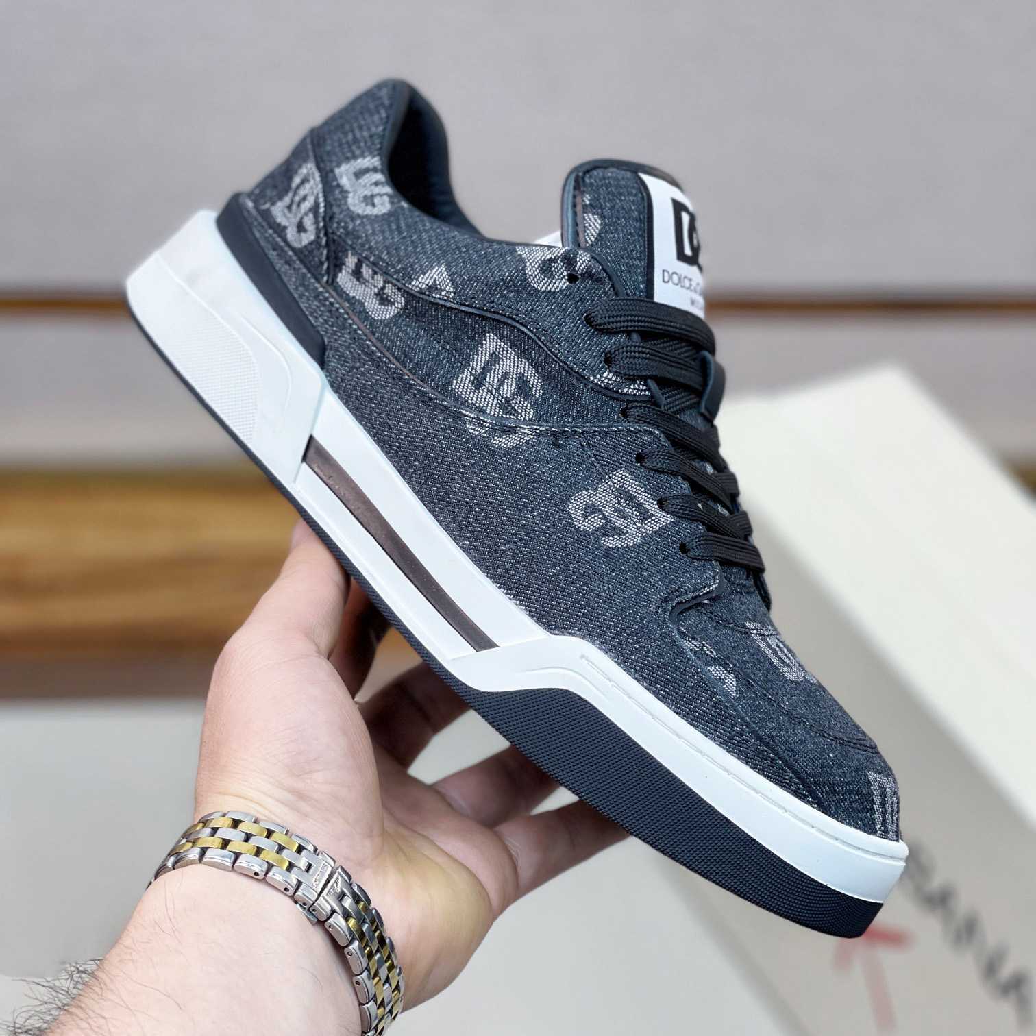 Dolce & Gabbana New Roma Sneakers mit Denim-Logo - EUR FASHION