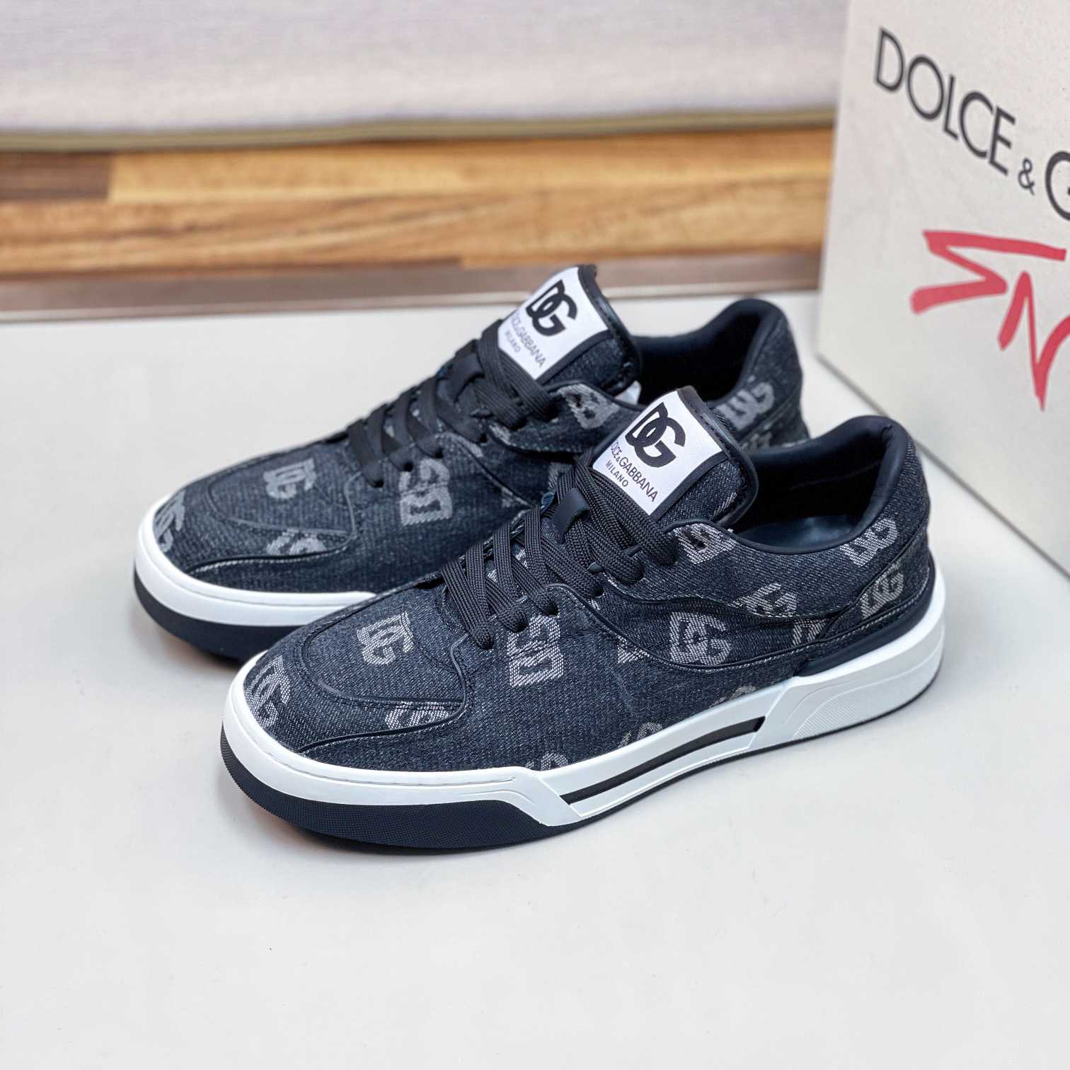 Dolce & Gabbana New Roma Sneakers mit Denim-Logo - EUR FASHION