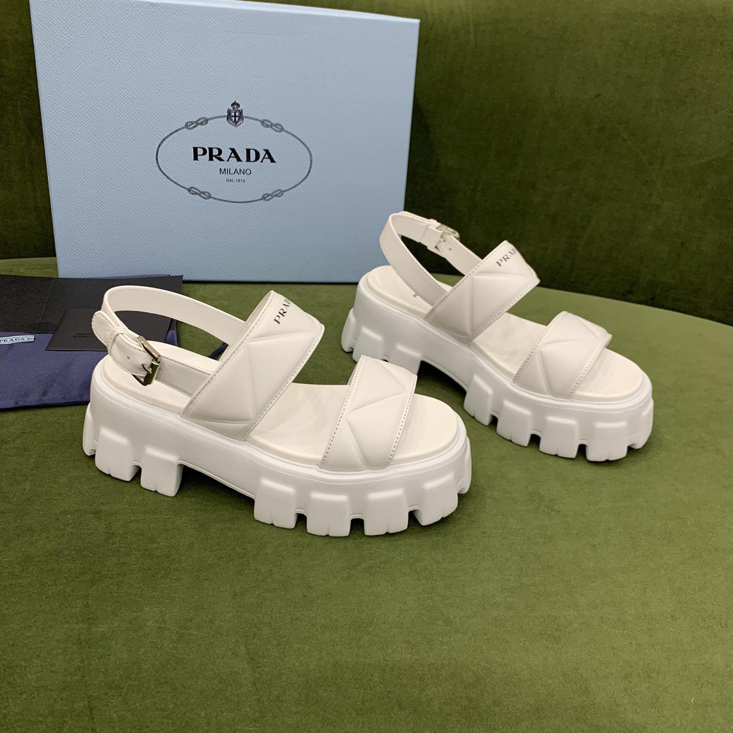 Prada Monolith Ledersandalen - EUR FASHION