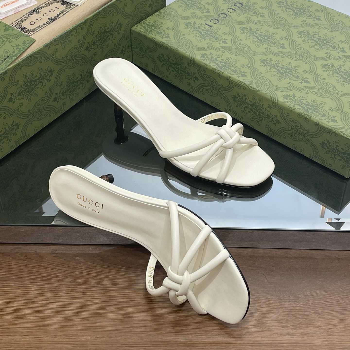 Gucci Damen-Slide-Sandale mit Bambus - EUR FASHION