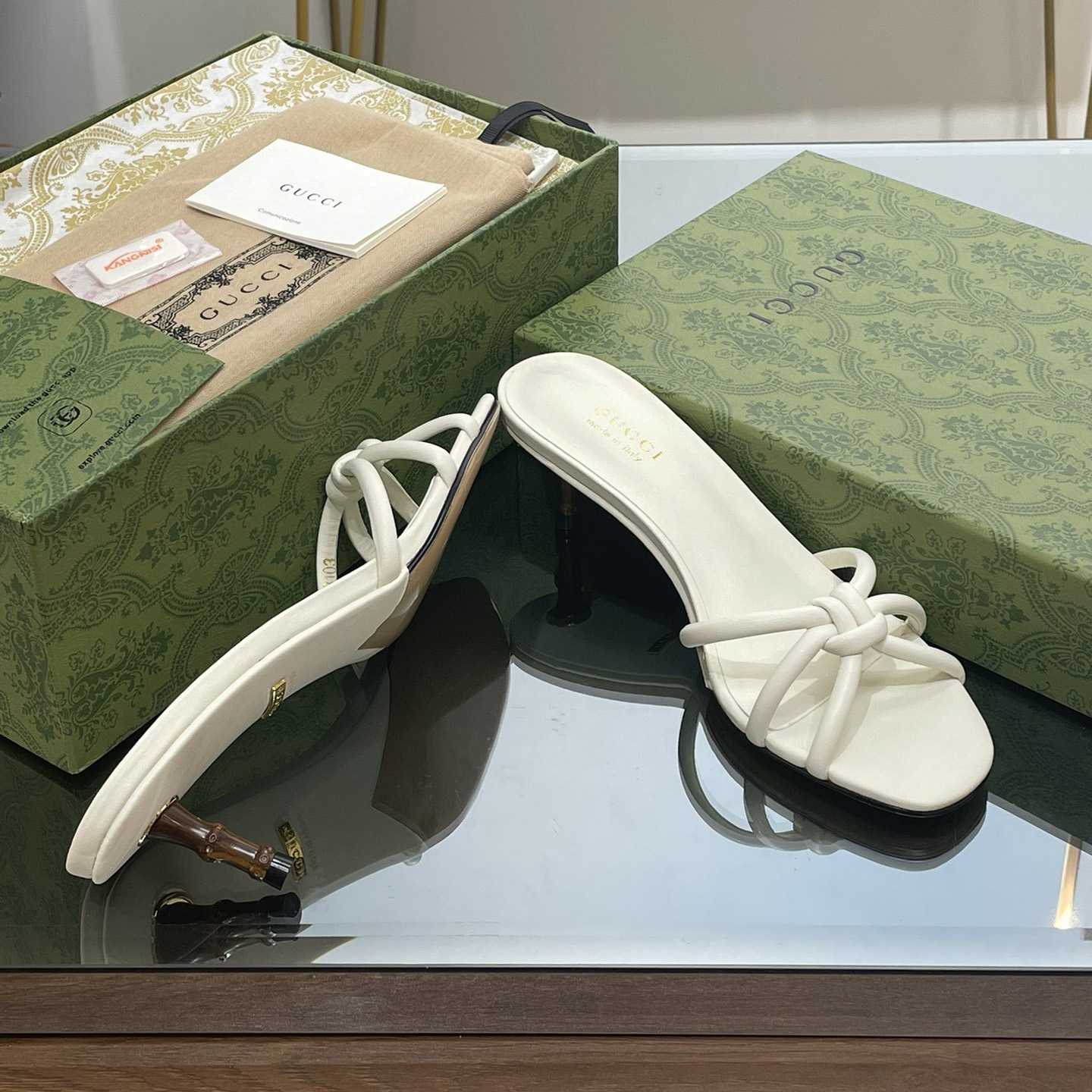 Gucci Damen-Slide-Sandale mit Bambus - EUR FASHION