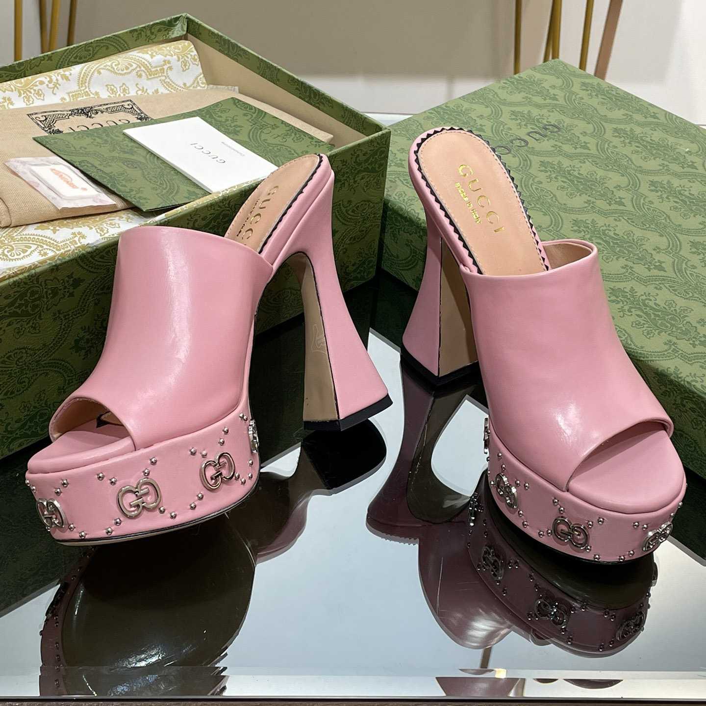 Gucci Damen-Plateau-Slide-Sandale - EUR FASHION