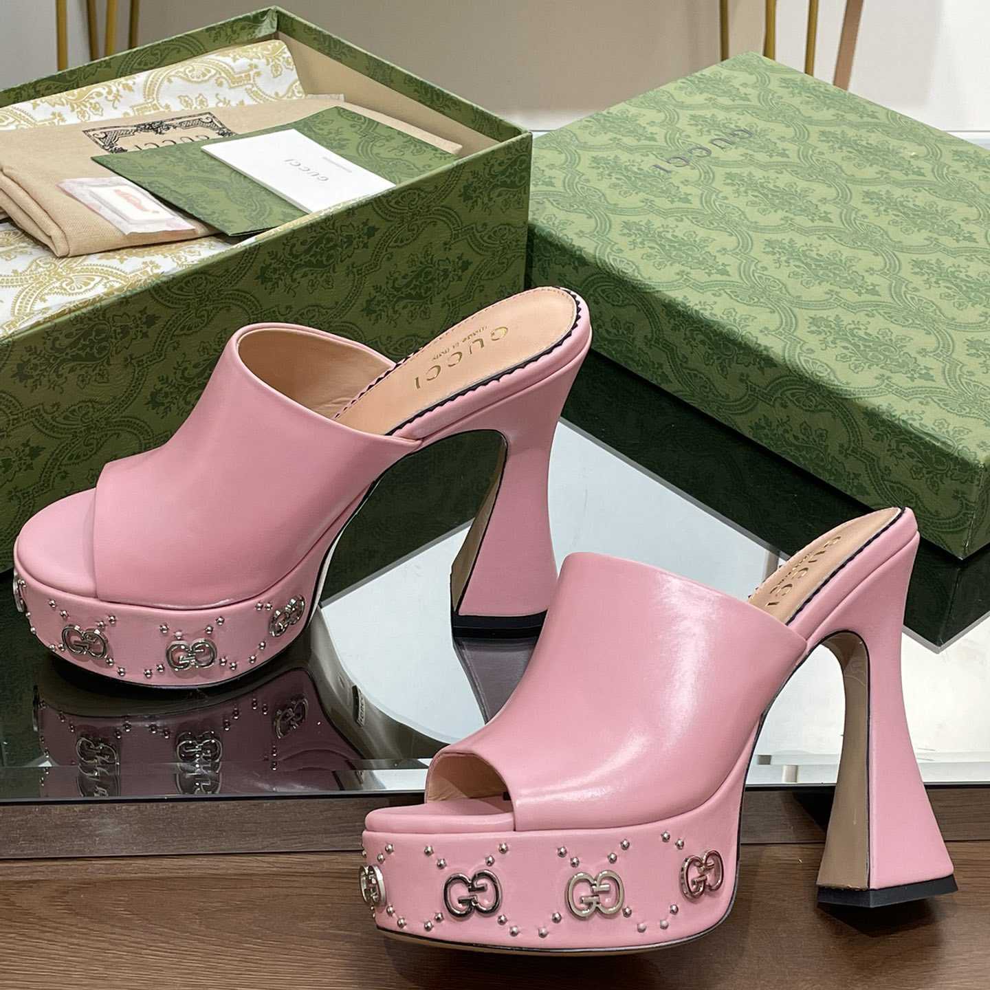 Gucci Damen-Plateau-Slide-Sandale - EUR FASHION