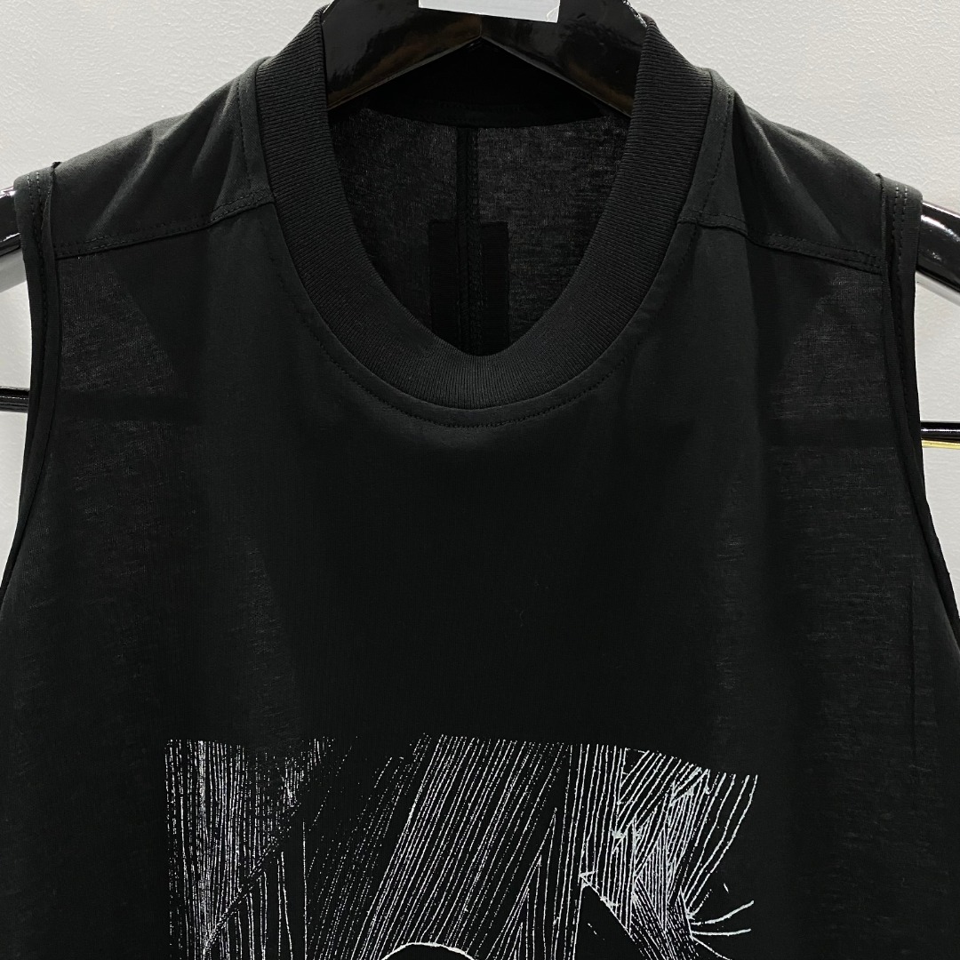Rick Owens Baumwollweste mit Grafikdruck - EUR FASHION