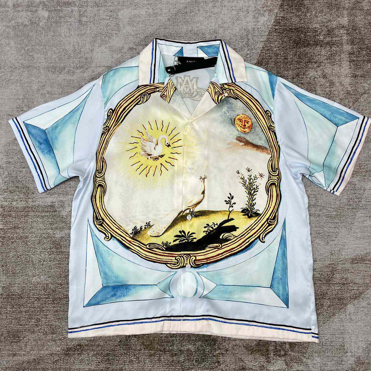 Amiri Bowlingshirt mit Landschaftsrahmen - EUR FASHION