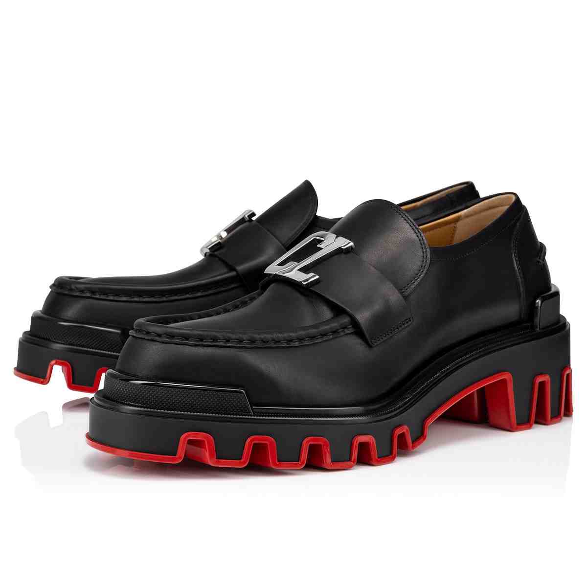 Christian Louboutin CL Moc Dune Loafers – Kalbsleder – Schwarz - EUR FASHION