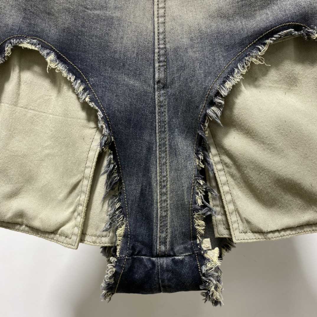 Rick Owens Jeansshorts mit hohem Schnitt - EUR FASHION