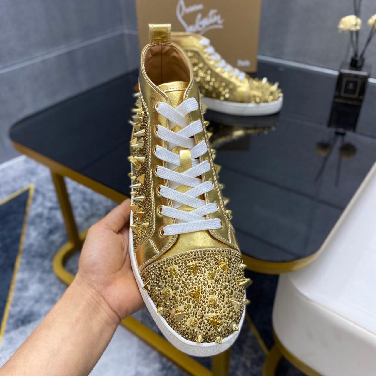 Christian Louboutin Full Diamond High-Top-Sneakers - EUR FASHION