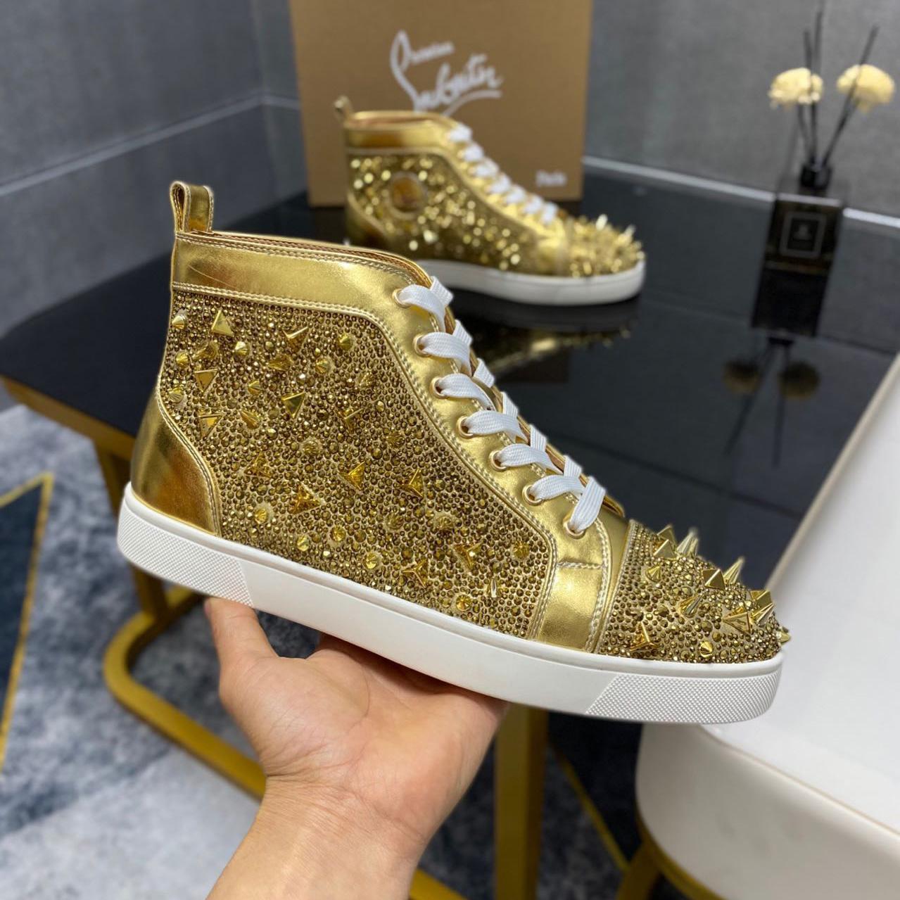 Christian Louboutin Full Diamond High-Top-Sneakers - EUR FASHION