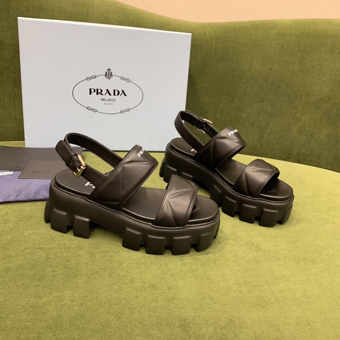 Prada Monolith Ledersandalen - EUR FASHION