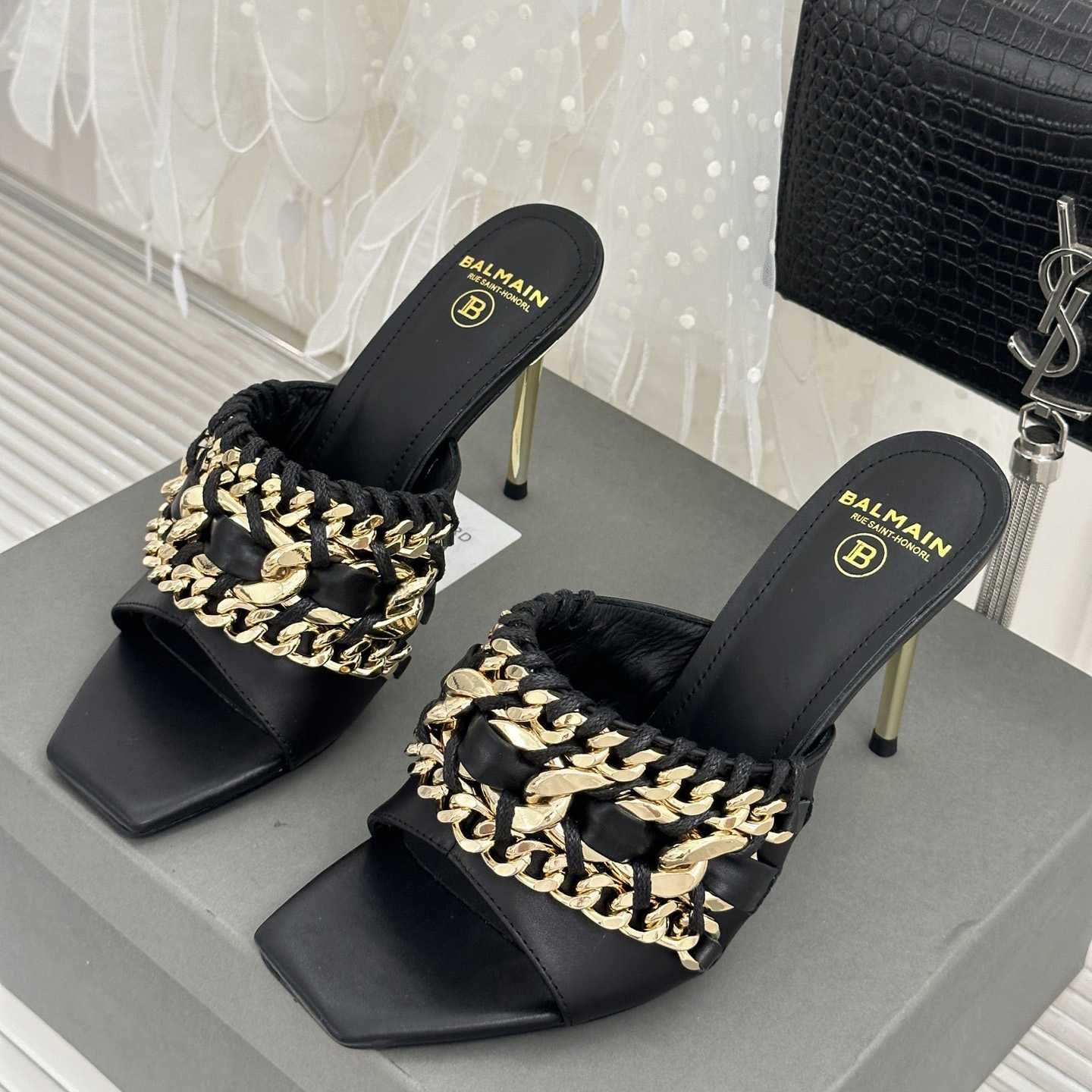 Balmain Pumps mit Kettengliederdetail, 110 mm - EUR FASHION