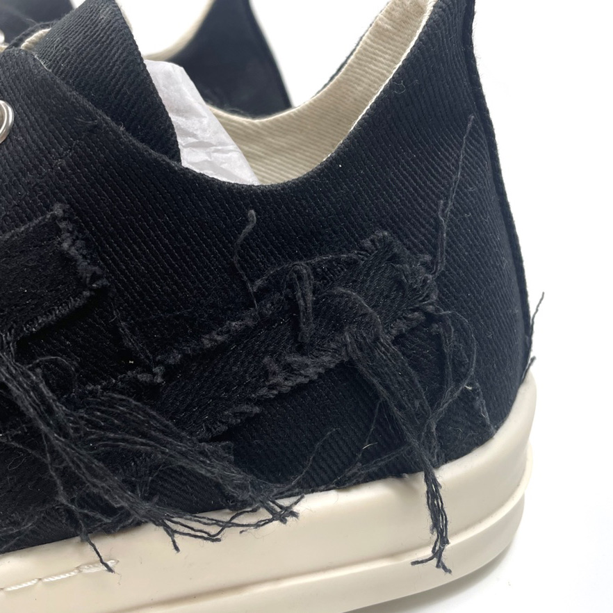 Rick Owens Drkshdw Low-Top-Sneaker mit Distressed-Effekt - EUR FASHION