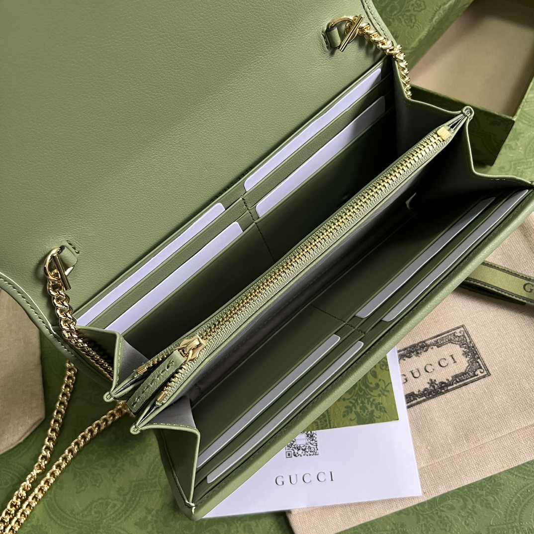 Gucci Blondie Continental Kettenbrieftasche (21 x 10,5 cm) - EUR FASHION