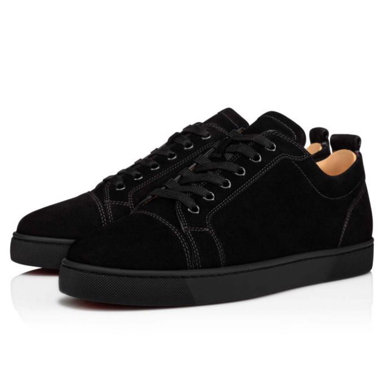 Christian Louboutin Louis Junior Sneakers – Veau-Velours – Schwarz - EUR FASHION