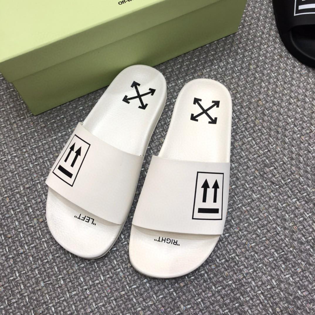 Off-White-Slides mit Doppelpfeil-Camouflage-Print - EUR FASHION